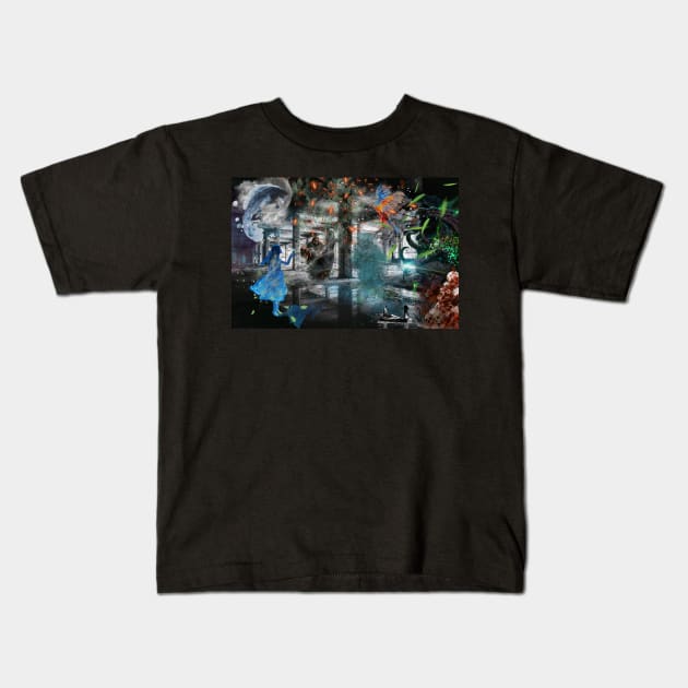 3D GHOST ART Kids T-Shirt by MICHAEL ZHOU